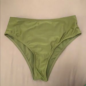 Forest green high waisted swim bottoms